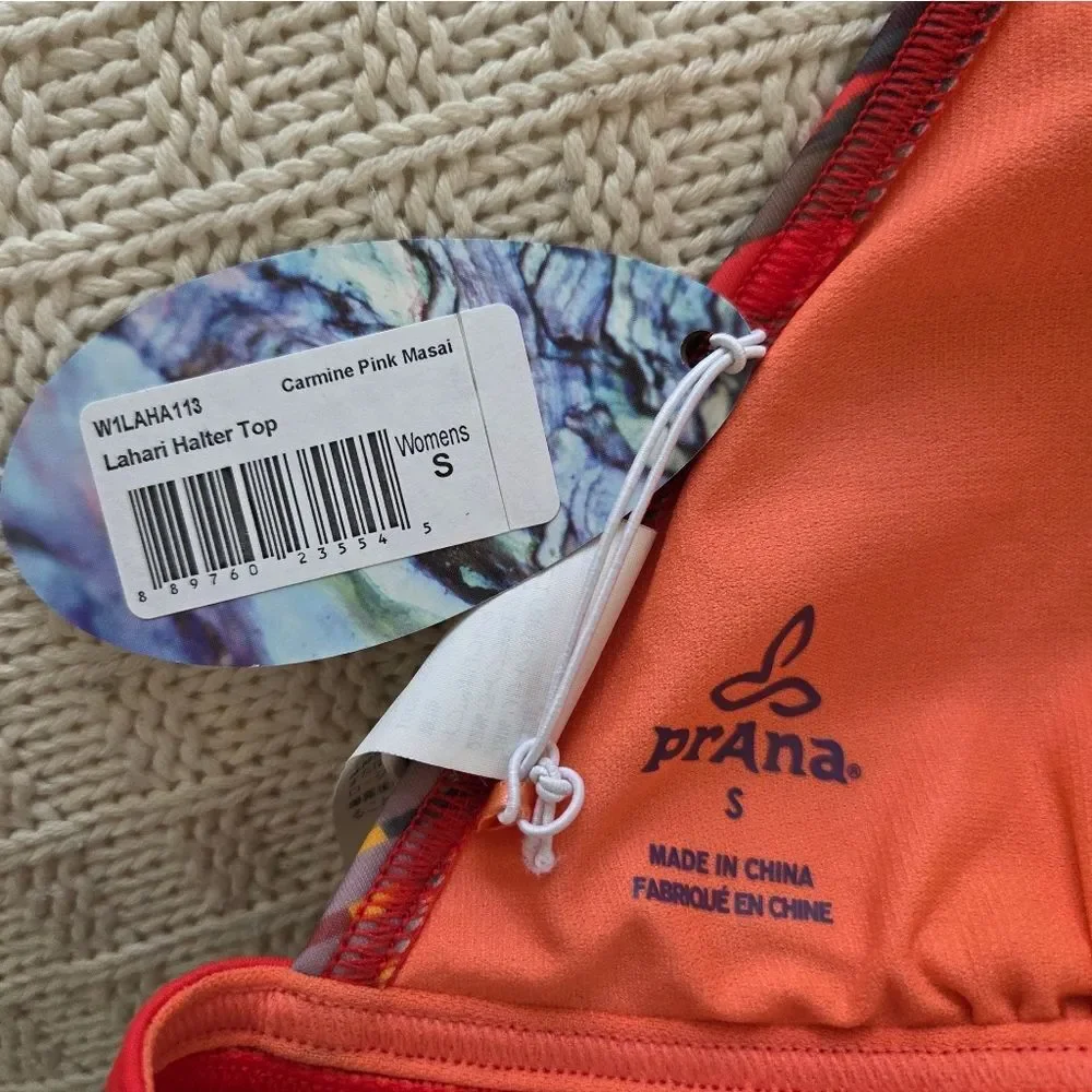Prana Lahari Halter Bikini Top Sz Sm